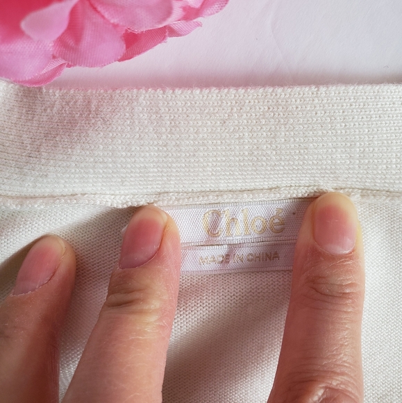 🌸Chloe🌸 EUC Gorgeous Lace Insert Cream Sweater - Picture 6 of 8